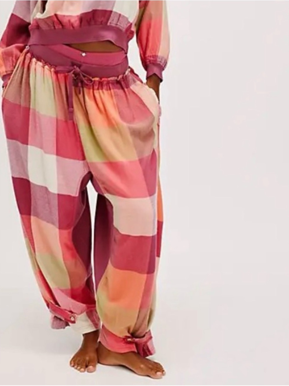 Intimately by Free People Sugar Cookie Flannel Pants/Pajama (harem style) - Picture 2 of 12